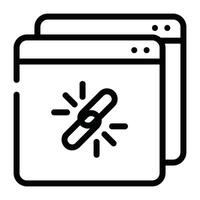 Link Icon Outline vector