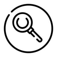Find Function Line Icon vector