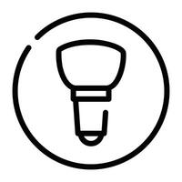 Flashlight Outline Icon vector