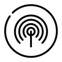 Hotspot Outline Icon vector