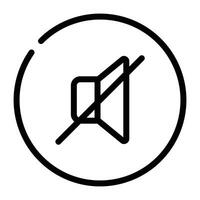 Do Not Disturb Outline Icon vector