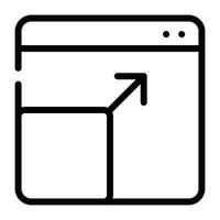 Fullscreen Icon Outline vector