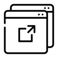 URL Icon Outline vector