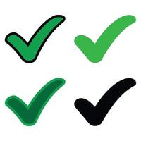 set of check marks vector