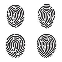 Fingerprint icons design vector