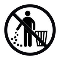 Do not throw garbage sign. vector
