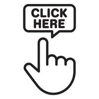 Click button template vector