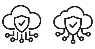 Cloud With Cyber Wires vector