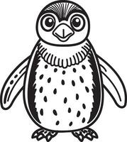 Penguin icon in hand drawn style vector