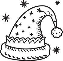 A sketchy icon of elf hat vector