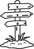 A sketchy icon of a signboard vector