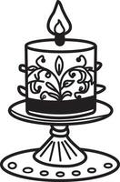 A hand drawn icon of a candelabra vector