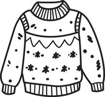 A hand drawn icon of a sweater vector