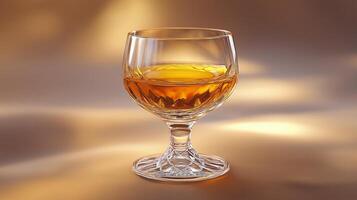 a glass of whiskey sitting on a table photo