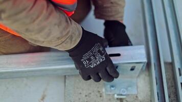 Solar panel system installation. Installing of solar photovoltaic panel system video