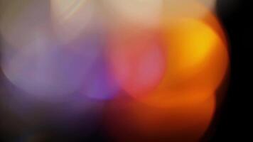 Light Leaks abstract blurred 4K footage, Moving blinking circle lens glow flare bokeh overlays video
