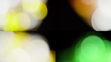 Light Leaks abstract blurred 4K footage, Moving blinking circle lens glow flare bokeh overlays video