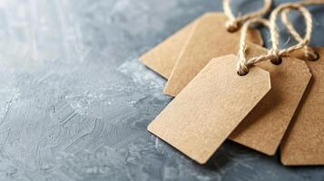 Minimalist graphic of sale tags with discounted prices, symbolizing promotions and retail discounts, on a clean surface. photo