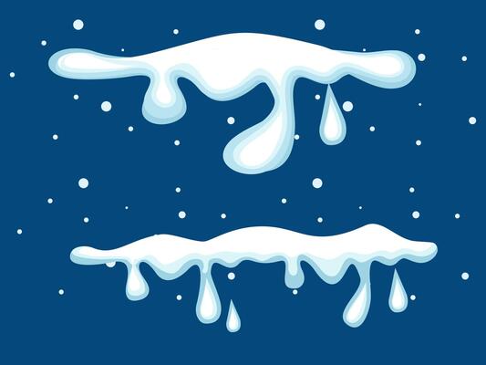 snow piles winter decorative