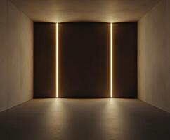 Simple interior space with subtle lighting design photo