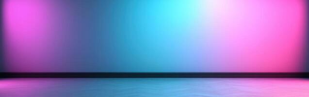 Colorful gradient background with soft lighting in an empty space photo