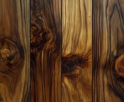 Wooden planks with unique grain patterns in warm tones photo