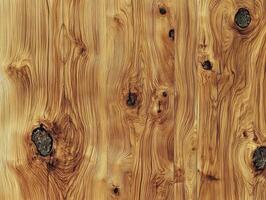 Close up of natural wood texture highlighting knots and grain photo