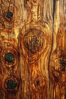 Unique intricate patterns on natural wooden surface photo