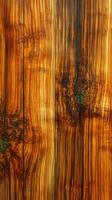 Beautiful detail of polished wood with natural grain patterns photo