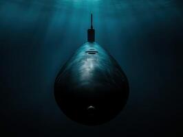 Submarine exploring the depths of the ocean photo