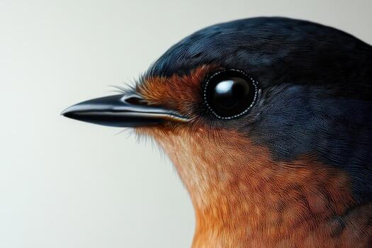 Close view of a robin showcasing its vibrant colors photo