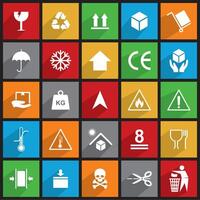 a set of delivery icon , a set of package icon vector