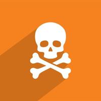 warning package icon , skull package icon vector