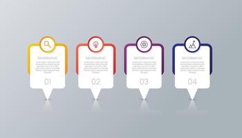 infographic template with 4 options vector