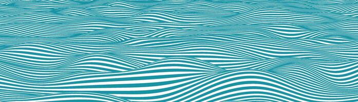 Abstract wave pattern background. Flowing blue and white stripes. Graphic line art with stylized water flow. vector