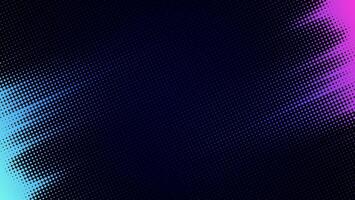 Halftone gradient with blue and pink tones on a dark background. Dynamic dotted texture for modern and abstract creative projects vector