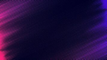 Halftone gradient background in vibrant pink and purple tones. Dynamic dots fading diagonally over a dark backdrop. Modern abstract design. vector