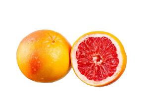 Grapefruit with segments on a white background photo