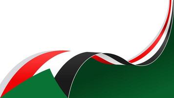 waving sudan flag background with copy space for text. sudan independence day vector
