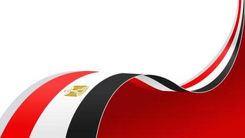 waving egypt flag background with copy space for text. egypt national day banner vector