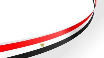 wavy egypt flag background with copy space for text. egypt national day vector