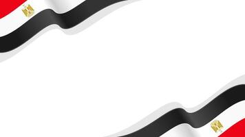 waving egypt flag frame background with copy space for text. egypt national day vector