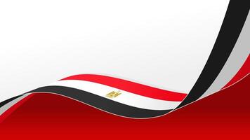 waving egypt flag background with copy space for text. egypt national day vector