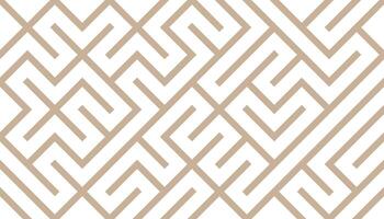 Minimalist Beige and White Geometric Maze Pattern with Clean Angular Lines vector