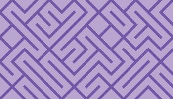 Purple and Lavender Geometric Maze Pattern with Abstract Symmetry vector