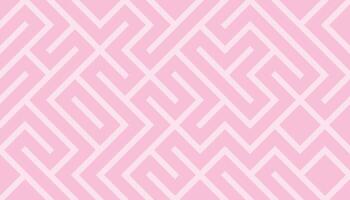 Abstract geometric pattern with light pink interlocking lines on a pastel pink background. vector