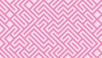 Pink and Light Pink Geometric Maze Pattern with Symmetrical Angular Lines vector