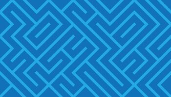 Blue and Light Blue Geometric Maze Pattern with Angular Symmetry vector