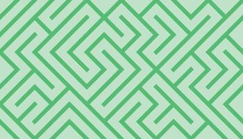 Green Geometric Maze Pattern Background with Abstract Angular Design in Light Tones plaintext Copy code vector