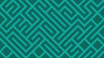 Intricate teal maze-like pattern with geometric lines, modern abstract design vector